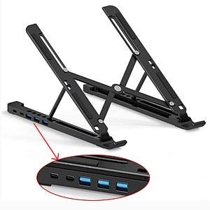 Wholesale X5U Foldable Dock Station Adjustable Laptop Stand With Usb Hub From Laptop Stand Factory